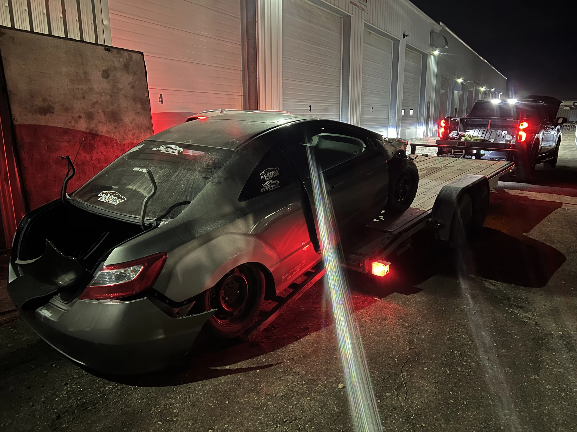 Modified Car on Trailer